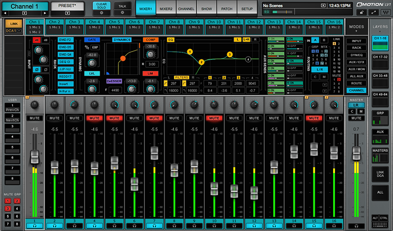 waves | eMotion LV1 Live Mixer  32 Stereo Channels Software