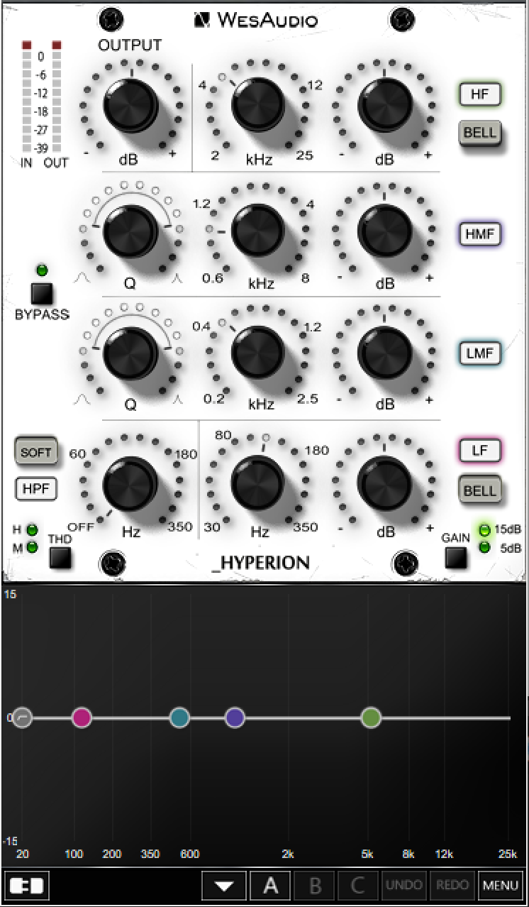 WesAudio | Hyperion NG500 500 Series Stereo Analog Equalizer with Digital Recall