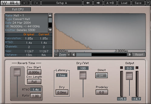 Waves | IR-L Convolution Reverb Plug-in