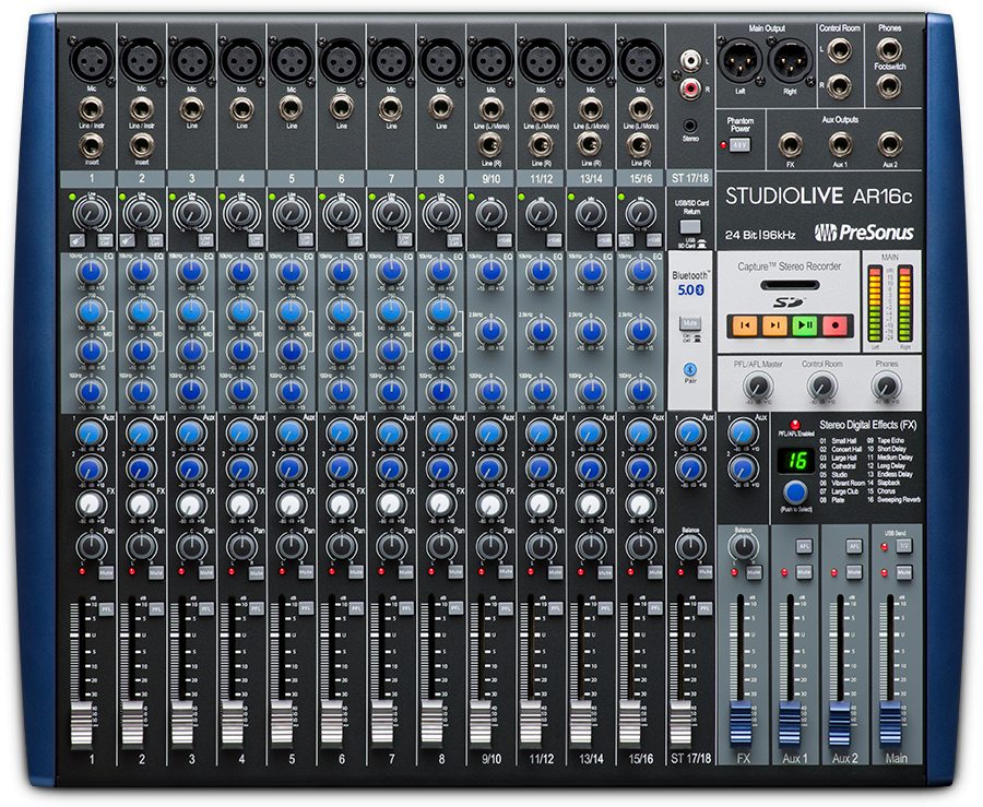 PreSonus | StudioLive AR16c Mixer and Audio Interface with Effects