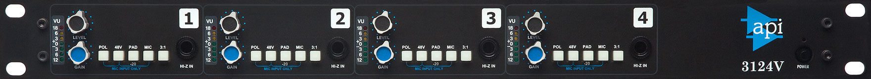 API 3124V Discrete 4-Channel Mic/Line Pre