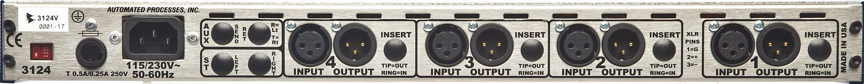 API 3124V Discrete 4-Channel Mic/Line Pre