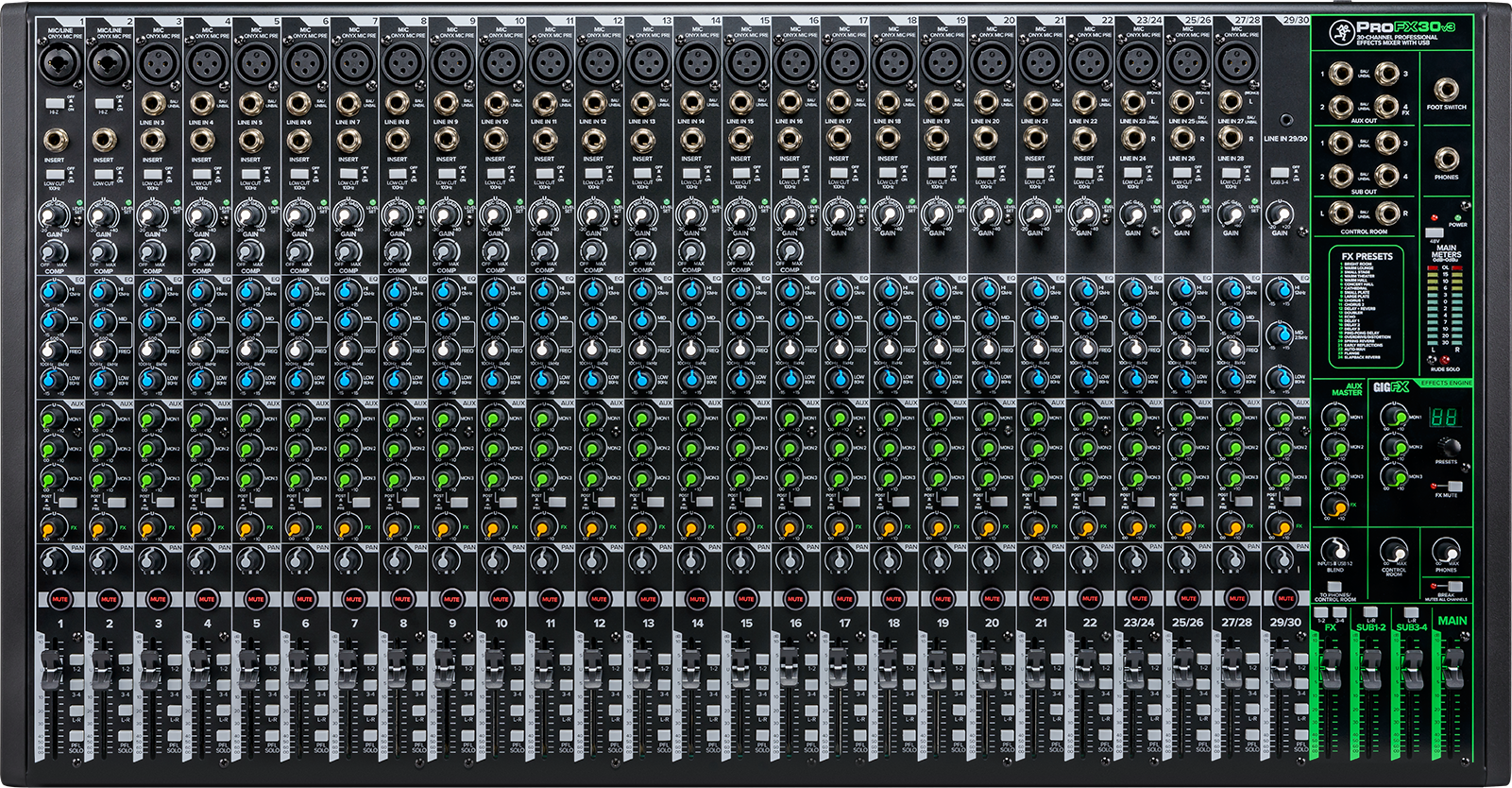 Mackie ProFX30v3 30-channel Mixer with USB and Effects