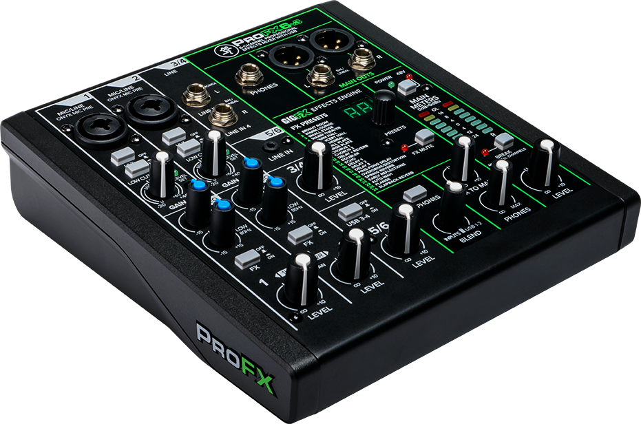 Mackie ProFX6v3 6-channel Mixer with USB and Effects