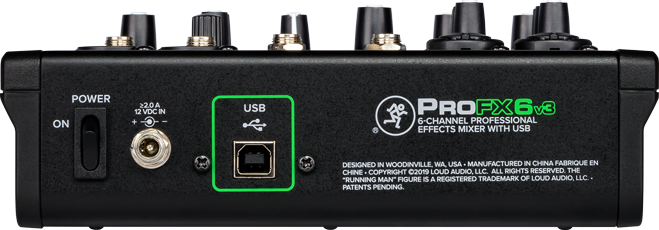 Mackie ProFX6v3 6-channel Mixer with USB and Effects