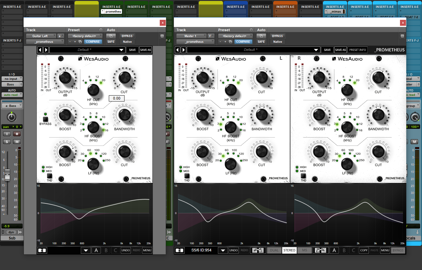 WesAudio | PROMETHEUS 500 Series Stereo Analog Passive EQ with digital Recall