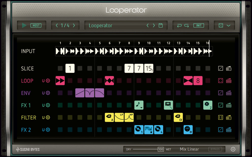 Sugar Bytes | Looperator Step-based Multi-Effect Sequencing Plug-in