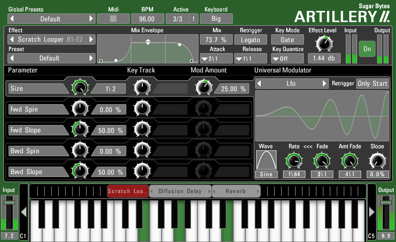 Sugar Bytes | Artillery2 MIDI-triggered FX Plug-in