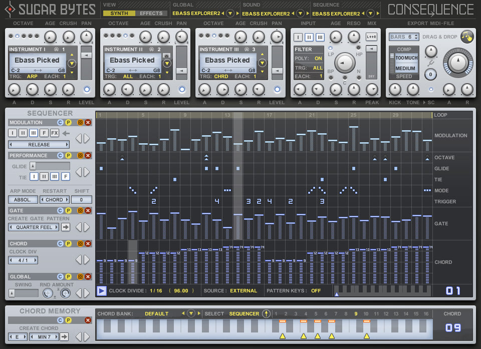 Sugar Bytes | Consequence Chord Synquencer Plug-in