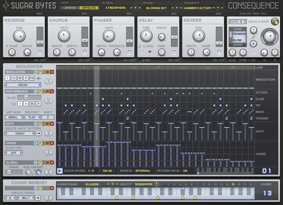 Sugar Bytes | Consequence Chord Synquencer Plug-in