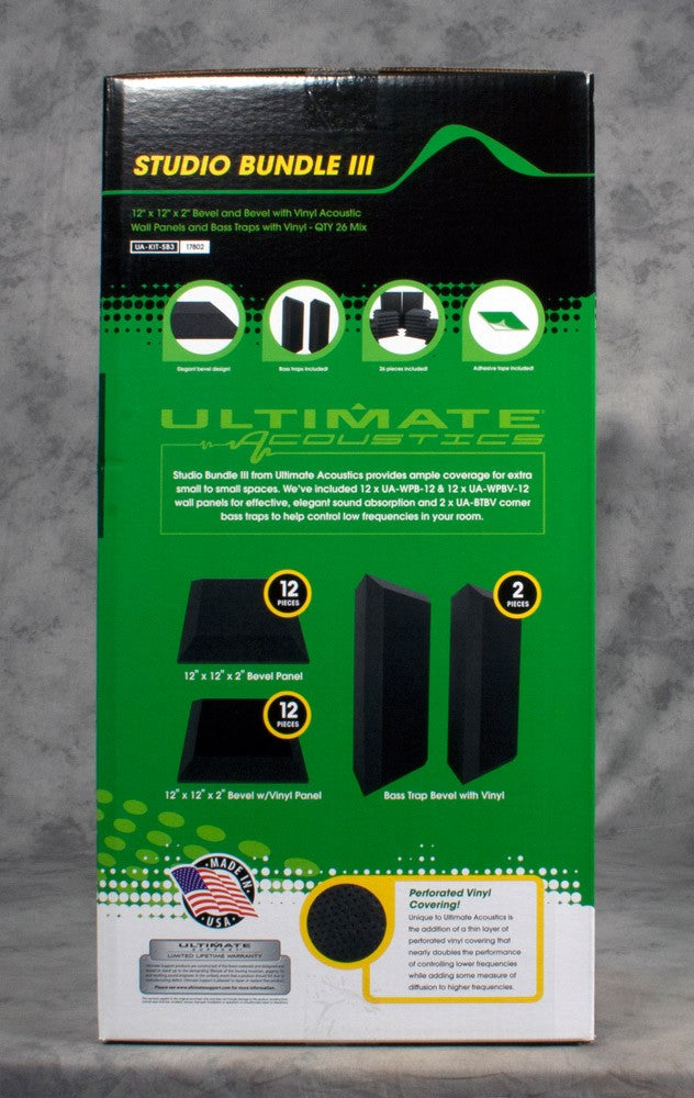 Ultimate Acoustics UA-BTBV Bass Trap with Vinyl Layer (pair)