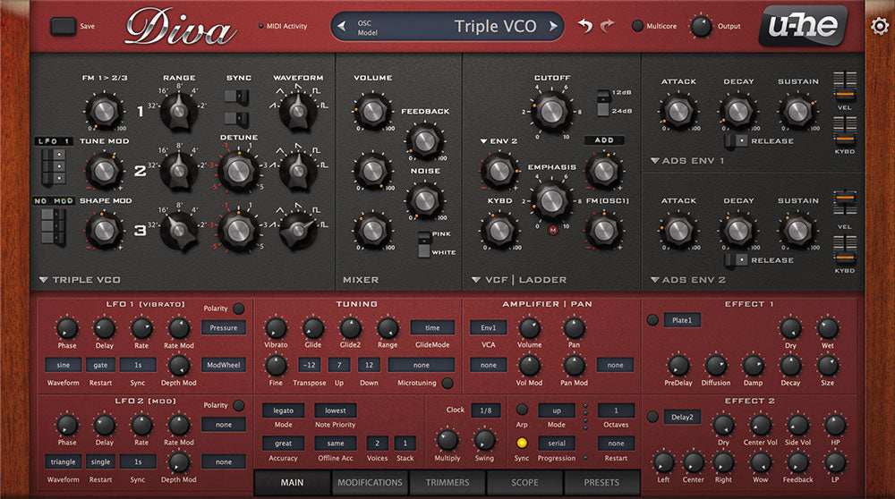 U-HE | Diva Analogue Synthesizer Plug-in