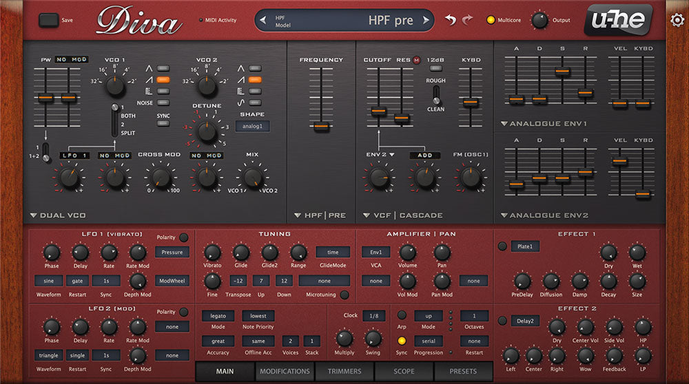 U-HE | Diva Analogue Synthesizer Plug-in