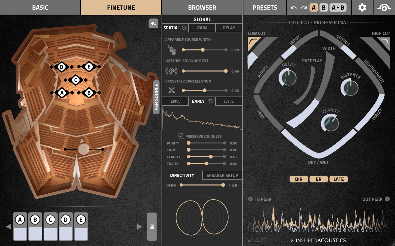 INSPIRED ACOUST | INSPIRATA Reverb Based-measurement Plug-in