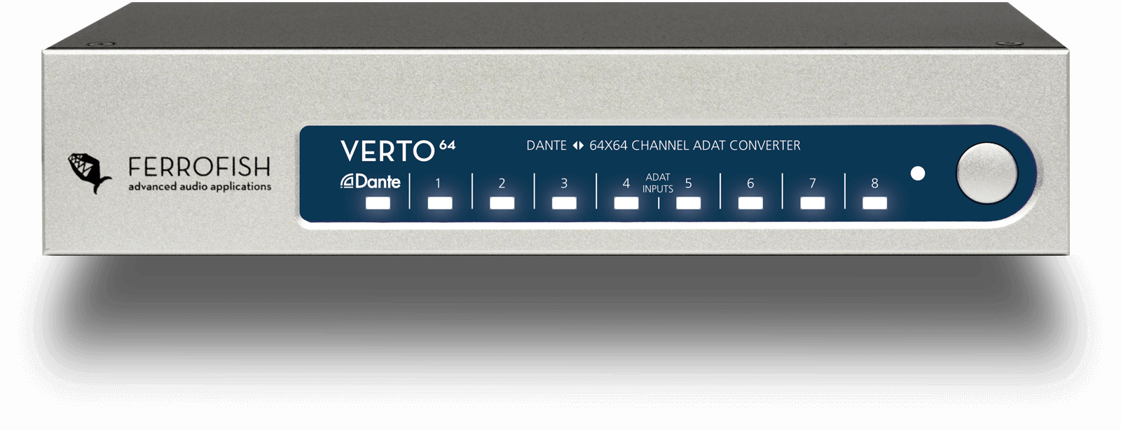 Ferrofish | VERTO64 | 64 x 64 ADAT <> Dante Converter